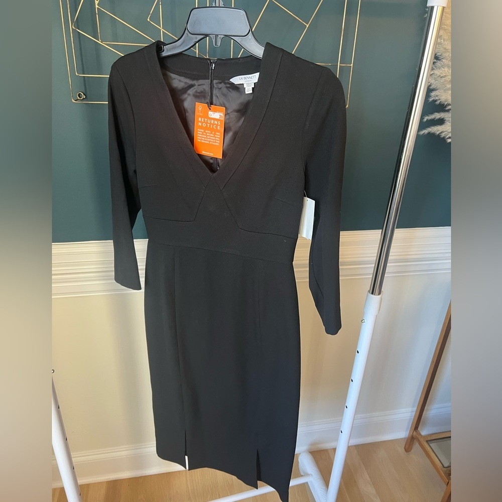 Sky Black Crepe Dress with LENZING™ ECOVERO™ viscose - Picture 4 of 5